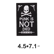 Череп патч для одежды железа на вышитой швейной аппликацией