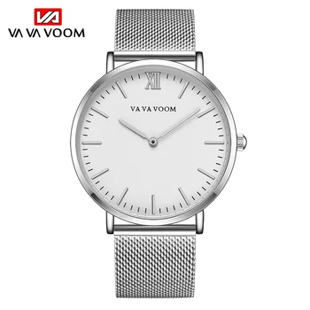 

Fashion Watch Men VAVAVOOM Mesh Strap Minimalist Wristwatches For Men Quartz Watch Brand Casual Male Clock Relojes Para Hombre