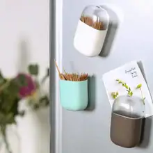 Горячая домашняя коробка для зубочисток, магнитный держатель для зубочисток на холодильник, пыленепроницаемый Органайзер Для Зубочисток