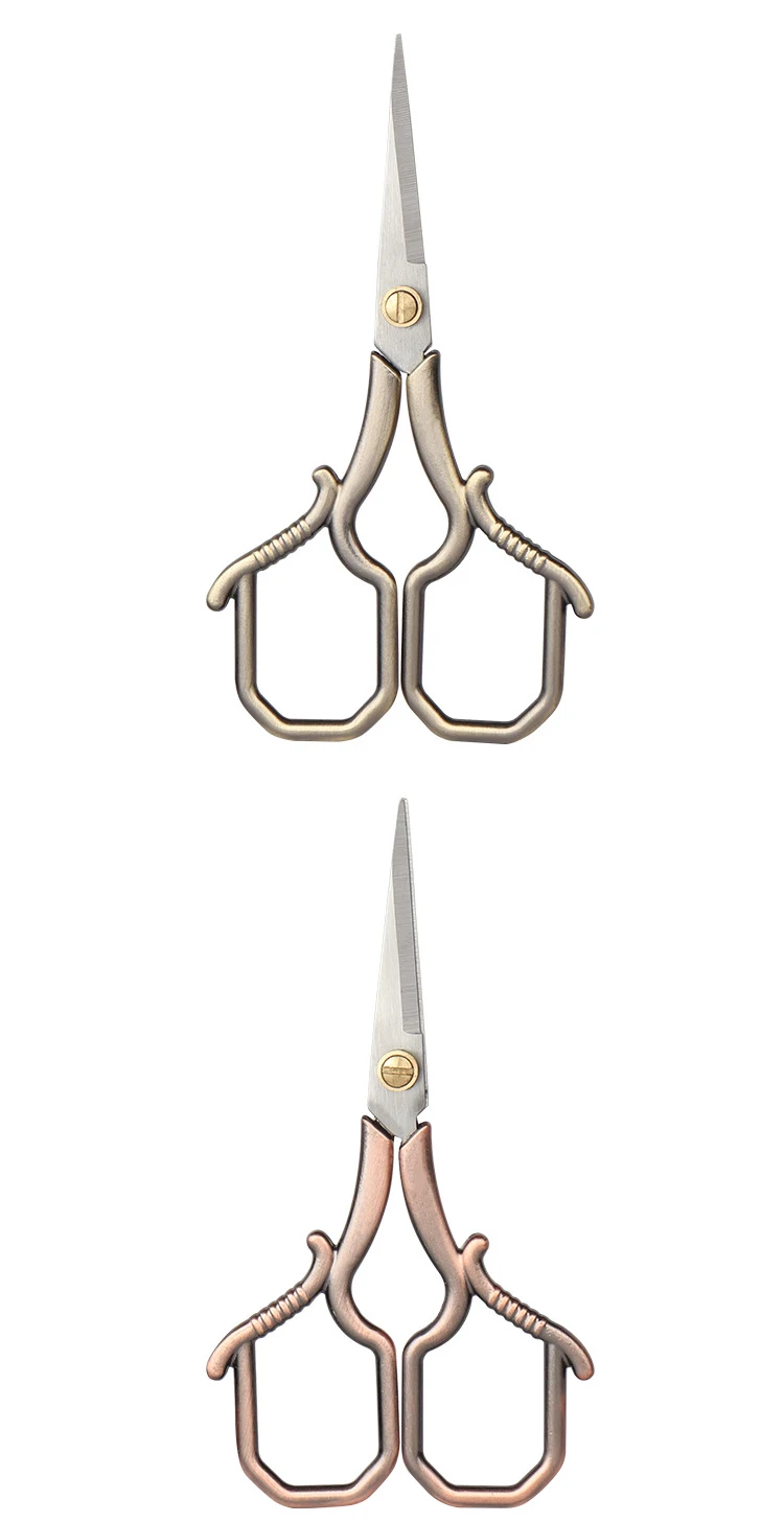 Лазерные Ретро Винтажные ножницы цветочный узор рукоделие вышивка нержавеющая сталь портной ножницы нить триммер швейные инструменты