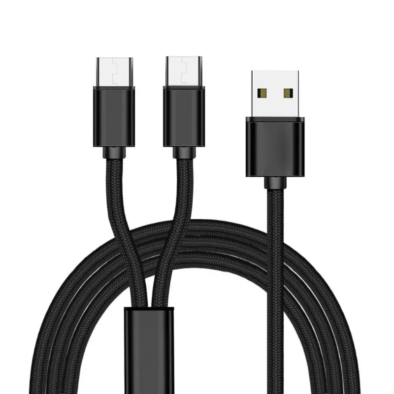USB 2,0 Тип A Мужской Двойной Micro USB сплиттер папа-папа Y зарядный кабель шнур для samsung huawei Xiaomi аккумуляторная батарея