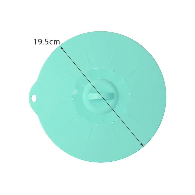Мульти-Функция силиконовый выкипает крышкой разлива сохранение посуда набор посуды стеклянная крышка печи сейф с вместо того, чтобы Пластик Обёрточная бумага Пособия по кулинарии инструменты - Цвет: 19.5cm Aquamarine