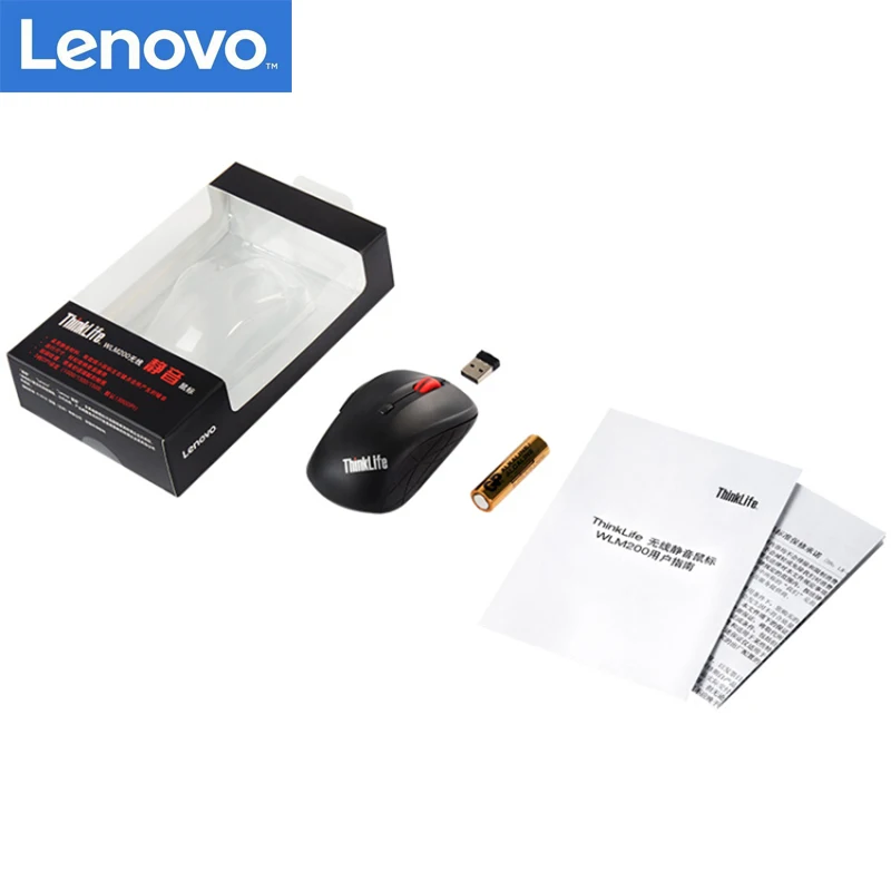 LENOVO Беспроводная мышь Thinklife WLM200 с USB подключением 2 4 ГГц 1500 точек/дюйм Бесшумная