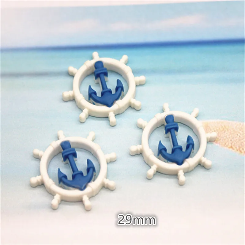 10-20pcs Cute Resin Marine Beach Style Sailboat/Anchor/Helm/Surfboard /Seagull Miniature Flatback  DIY Craft Home Decoration