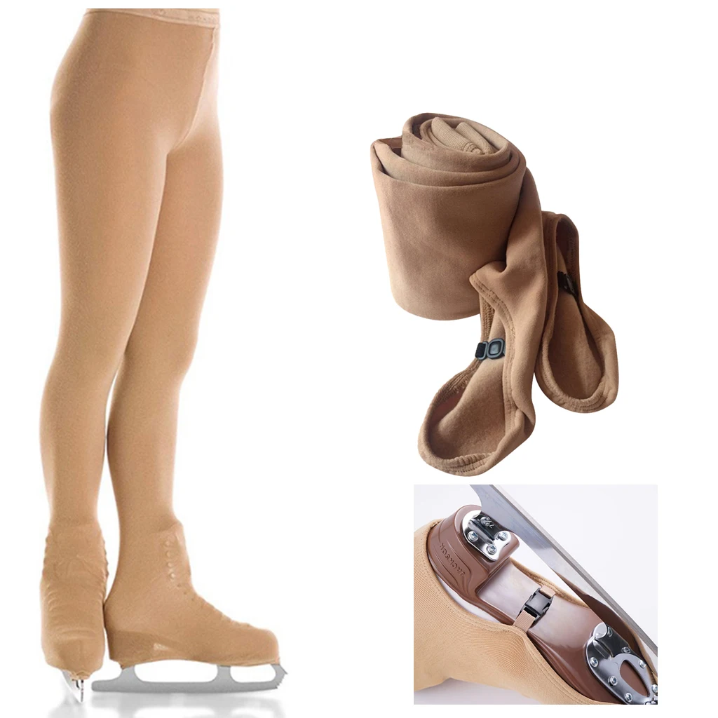 Children Youth Girl's Footless Figure Skating Over The Boot Tights Compression Leggings