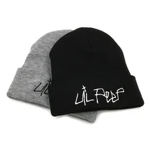 Зима-осень, LilPeep Rapper, с вышивкой, унисекс, сохраняющие тепло, шапки бини, женская уличная шапка, шапки для холодной погоды, короткая шапка s W76