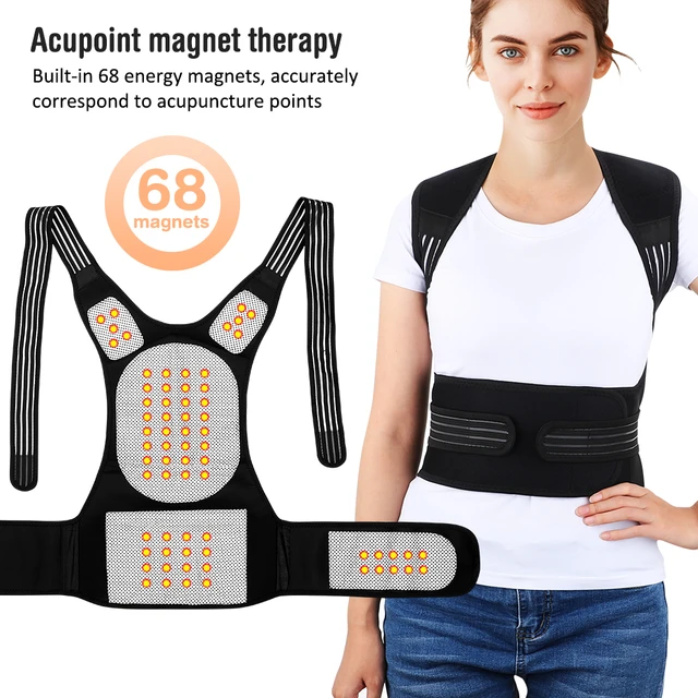 Tourmaline Self-heating Magnetic Therapy Support Belt Shoulder Back And  Neck Massager Spine Lumbar Brace Posture Corrector - AliExpress