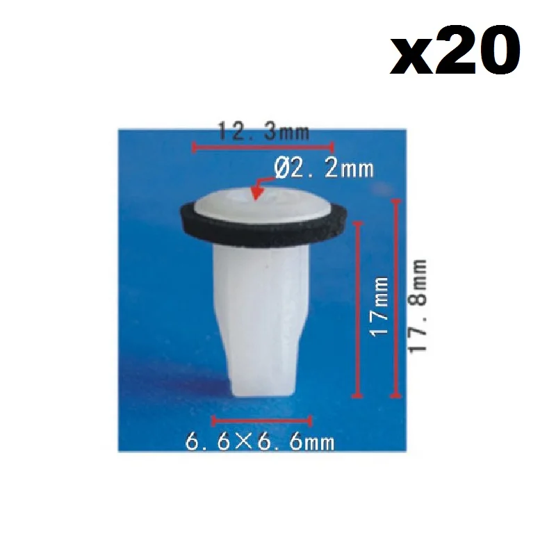 

20x нейлоновый фиксатор для Honda Acura Trim Panel Screw Grommet Clip/нейлоновый фиксатор/фиксированная гайка