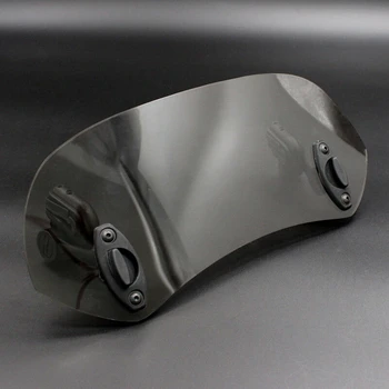 

Adjustable Clip on Windshield Extension Spoiler Wind Deflector for Motorcycle(Black)