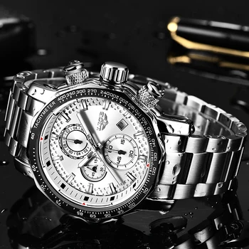 

Relogio Masculino New LIGE Fashion Brand Mens Watches Full Steel Business Quartz Clock Military Sport Waterproof Watches Men+Box