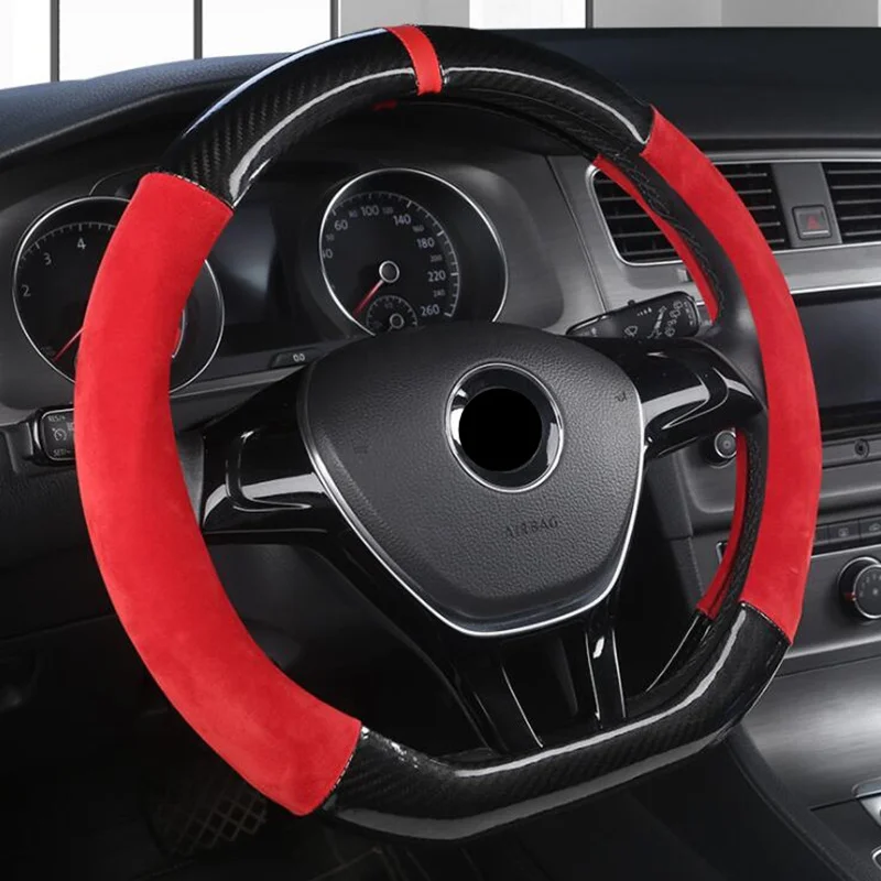 D/O форма Чехол рулевого колеса автомобиля для Renault Clio Megane Alaskan Talisman Kadjar kapptur Koleos Scenic углеродного волокна кожи