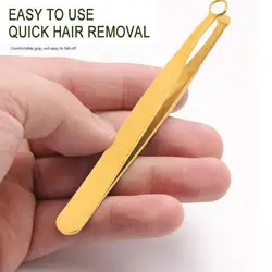 1Pcs Steel Nose Hair Trimming Tweezers Nose Trimmer Round Tweezers Removal Forceps Nose Trimming Clip Tip Hair Eyebrow U3V4