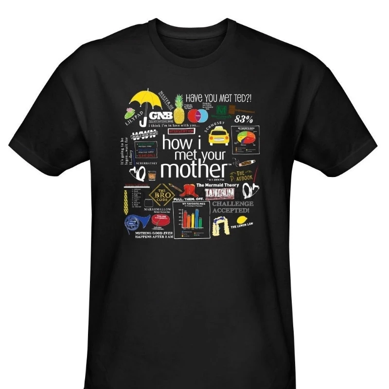 Men T Shirt How I Met Your Mother Mashup Funny Novelty Tshirt Women | Мужская одежда