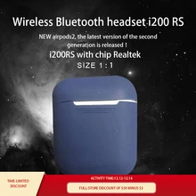 Istoreshop последние i200RS tws 1:1 Беспроводная bluetooth-гарнитура Realtek чип для iPhone и Android i10/i12/i20/i80/i100/i200/i1000