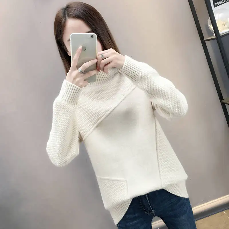 

New style Korean women's knitwear with / without fleece