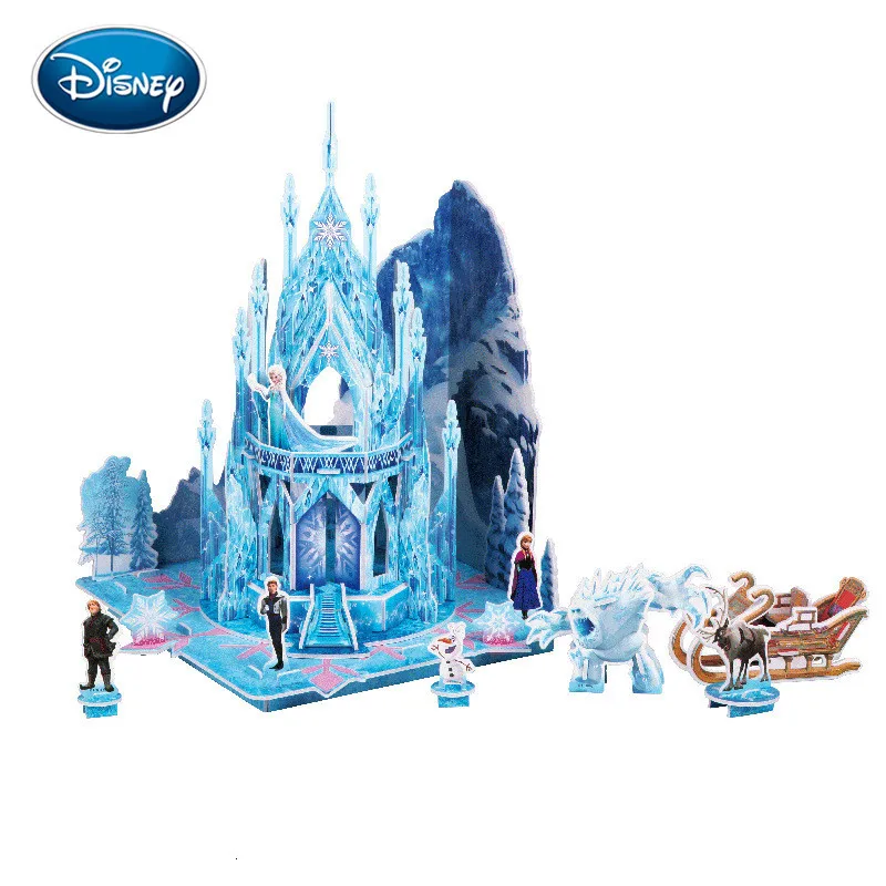 Disney холодное сердце 3D пазл для раннего обучения ледяной Снежный дворец Замок