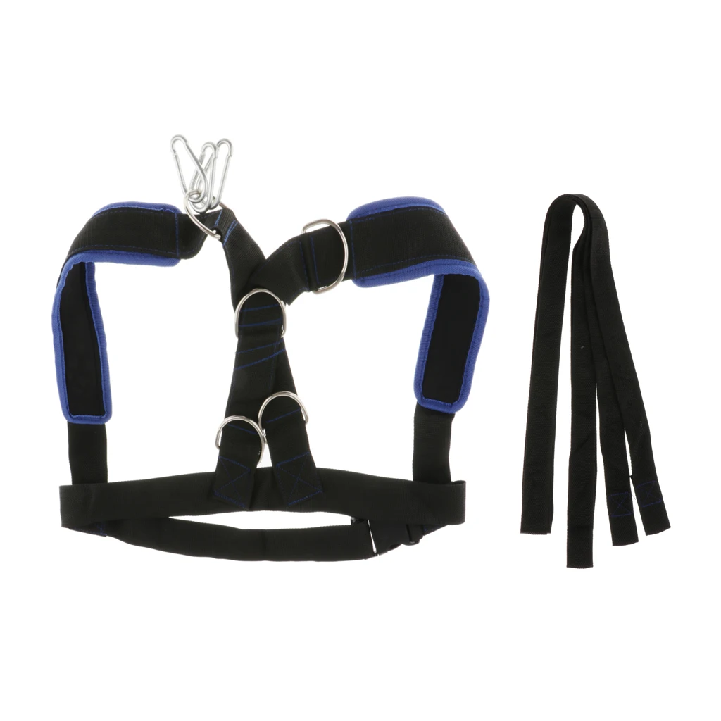 2x Sled Harness Strength Speed Training Strap Workout Pull Band Belt Webbing