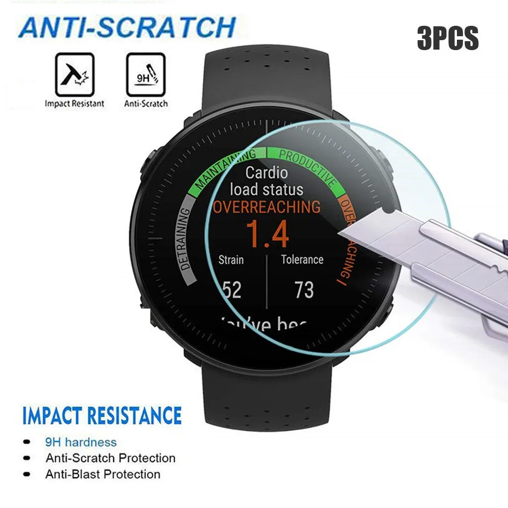 Ouhaobin 3 шт. пленка из закаленного стекла для Polar Vantage V/M Watch Smart Защитная