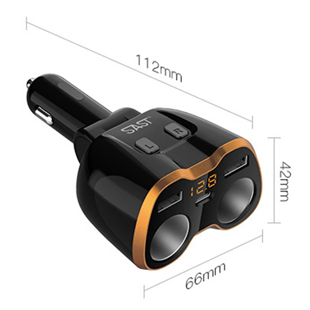 4.8A автомобильное зарядное устройство один два прикуривателя двойной USB