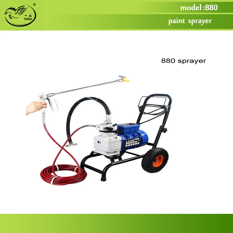 

880 model Electric High Pressure Airless Paint Sprayer , Painting Machine 10L flow,with double spray gun,220v /50HZ 0-25Mpa