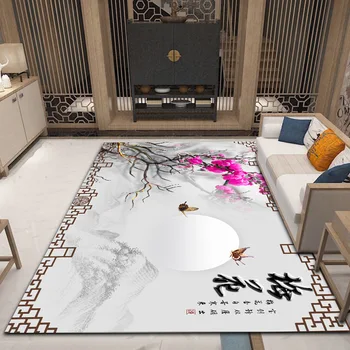 

Modern Art Ink Chinese Style Carpet For Living Room Bedroom Anti-slip Floor Mat Fashion Kitchen Carpet Area Rugs