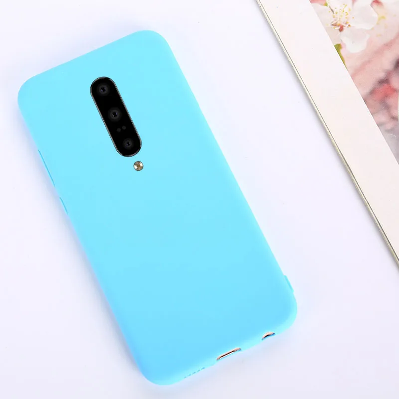 Luxury Candy Color Phone Case for One Plus 7 Pro Matte Silicone TPU Cases For OnePlus 1+ 5 5T 6 6t 7 7T 8 8T Pro Soft Back Cover flip phone cover Cases & Covers