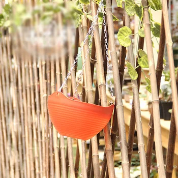 

Wall Fence Hanging Flowerpot Planter Plant Flower Pot Resin Basket Home Garden Breathable To Prevent Root Rot, With Hydrant
