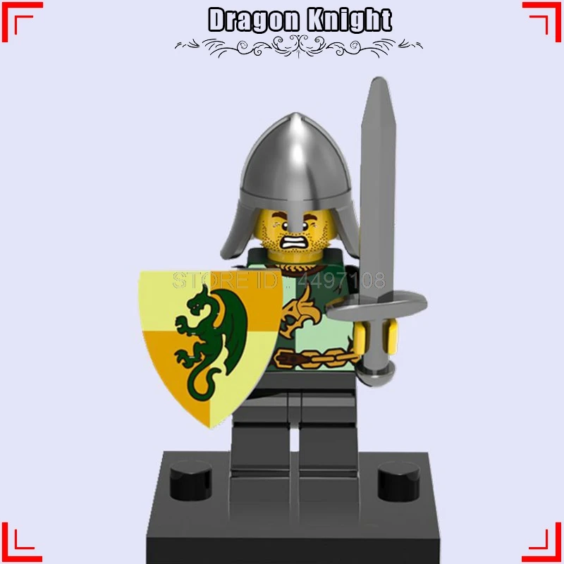 Dragon Knight 300 Спартанс Римский Воин эльф-Охотник Арес король персонаж фильма строительные технические блоки Хоббит детские игрушки звездные армейские солдаты войны - Цвет: Dragon Knight