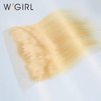 

Wigirl Hair Brazilian Remy Hair 13"X4" Free Part 613 Blonde Lace Frontal Closure Straight Human Hair 130% Density Free Ship