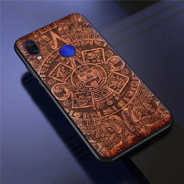 Color 2 Чехол для Redmi Note 7, чехол для Xiaomi Redmi Note 7, роскошный деревянный чехол для Note 7 Pro, чехол-бампер из ТПУ Для Xiaomi Note 7 Pro Note7 Funda - Цвет: Color 2