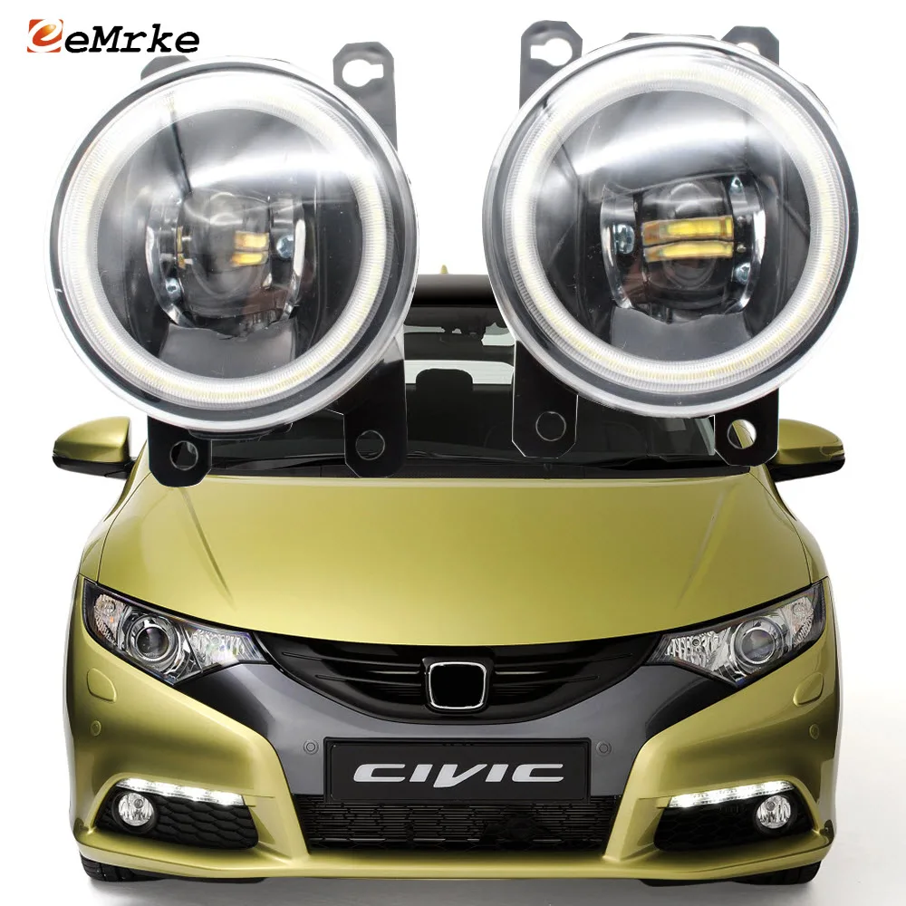 Светодиодный ные дневные ходовые огни Angel Eye DRL для Honda Civic IX FK 2012-2015/Facelift 2014-2017