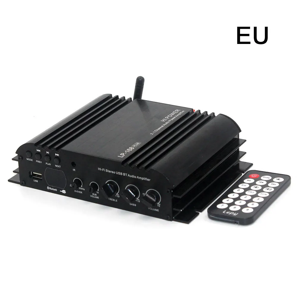 Портативный мини стерео усилитель Lepy 168Plus Bluetooth беспроводной HIFI 2.1CH бас аудио