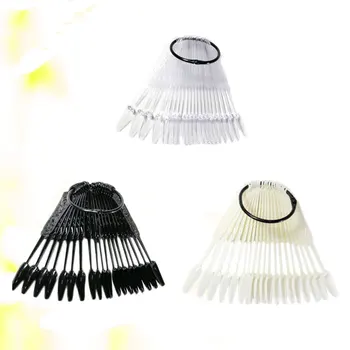 

3Pcs Creative Fan-shaped Nail Polish Swatch To Practice Nail Plate Display Tools
