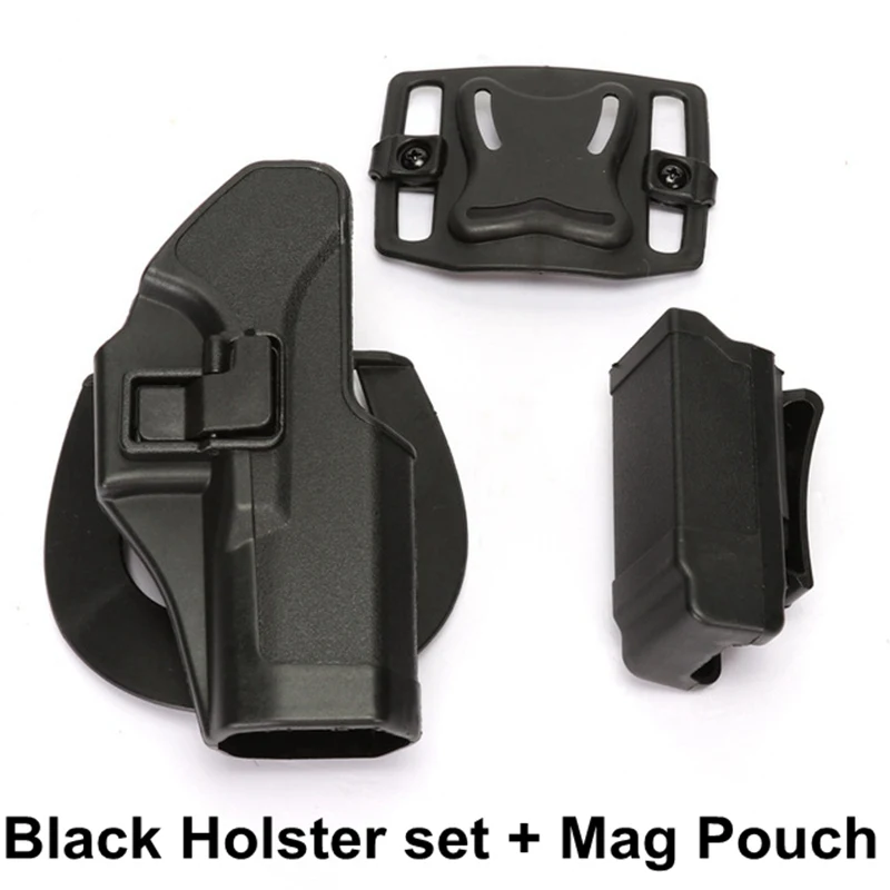 Военный Glock кобура тактическая правая рука весло пистолет для 17 19 22 23 31 32 с мешочек