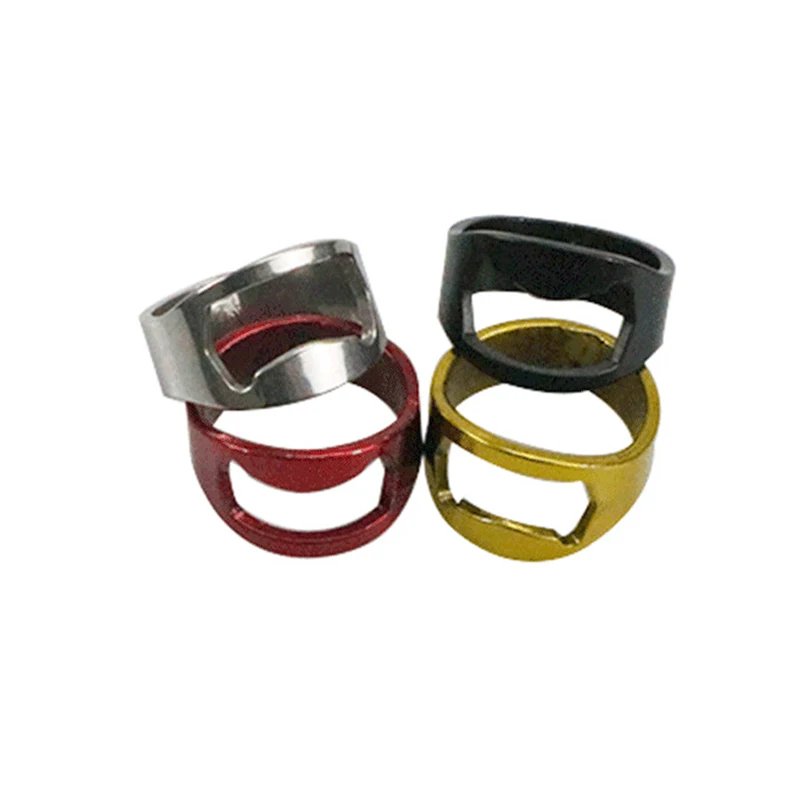 22MM New Stainless Steel Beer Ring Bottle Opener Unique Creative Versatile Bar Tool Colorful Ring Men Home Kitchen Tools Gadgets