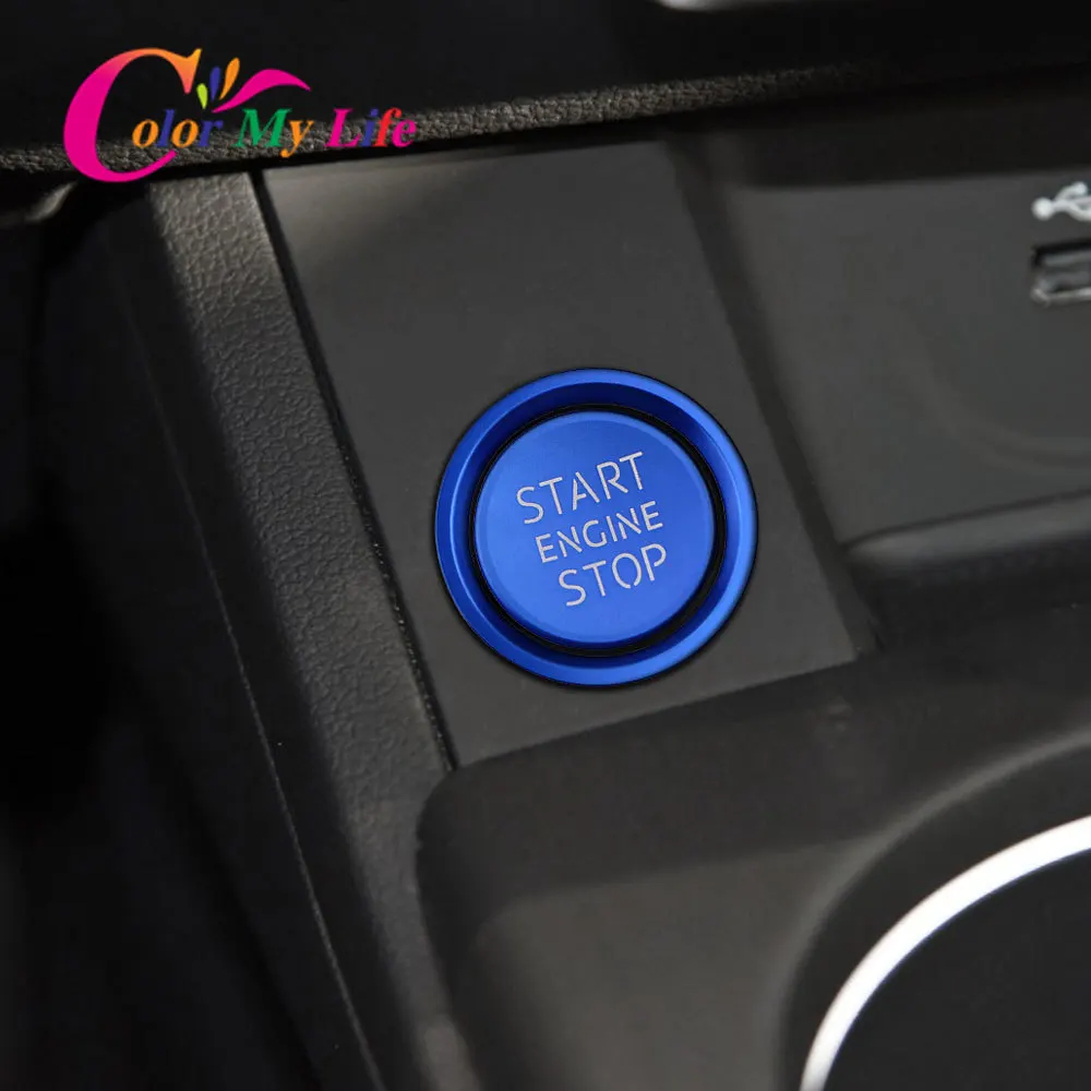 Car Start Stop Engine Ignition Key Button Cover Trim Sticker for Audi A1 A3 A4 A5 A6 A7 A8 Q2 Q3 Q5 Q7-Accessories car engine start button cover,car engine start button sticker,car engine start button,car styling stickers,car button repair stickers
