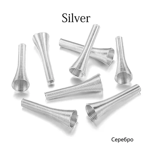 Metal Spring Funnel Shape Spacer Beads Caps DIY Beading Supplies Cone Spring Coil End caps For Jewelry Makings Accessories