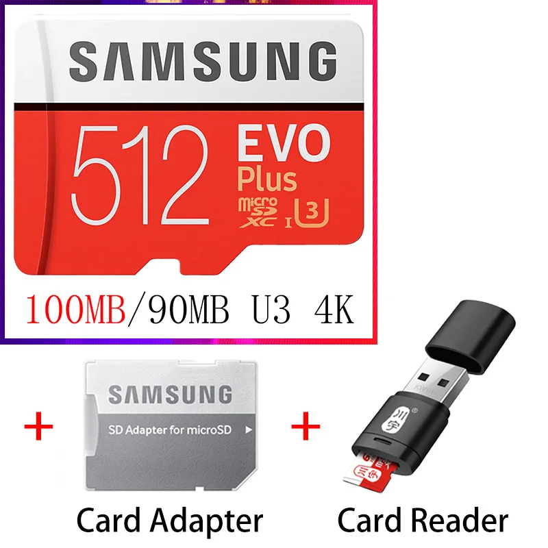MB-MC512G-KT5-C286 SAMSUNG EVO Micro SD 128 ГБ 32 ГБ 64 Гб 256 ГБ 512 ГБ U1 U3 Micro SD карта памяти 32 64 128 ГБ Флэш-карта SD/TF MicroSD для телефона - Емкость: MB-MC512G-KT5-C286
