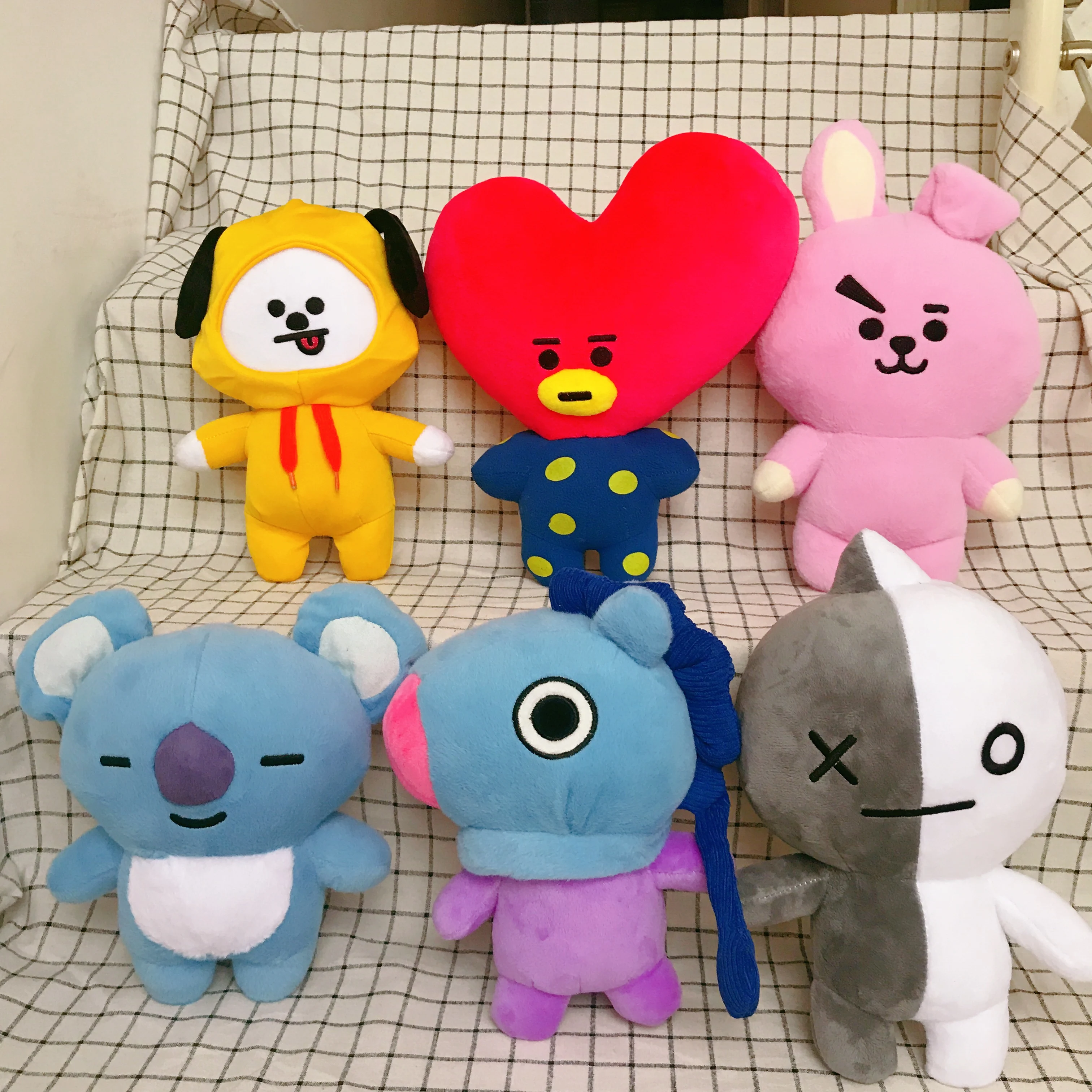 BT21 пуленепробиваемый chimmy cooky koya shooky tata rj van mang корейские стильные плюшевые игрушки подарок на день рождения