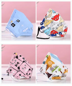 

1pcs Cartoon Children face Mask Respiratory Valve Warm Breath Half Face Mask Mouth Cover Masks For Girl Fit 2-10 Years Old Kids