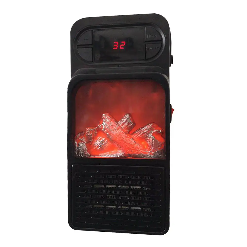

900W Large Electric Wall Mount Fireplace 3D Flame Heater with Remote Control Heat Setting fire place
