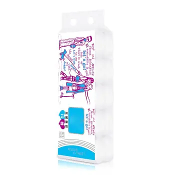 

10 Rolls Toilet Paper No Fluorescent Original Wood Pulp Paper 4-Ply Sheets