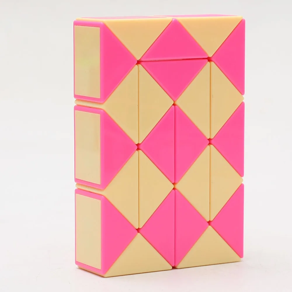 pink and yellow Магический король 24 блоки магический Snake24 блоки магический куб змея 24 сегменты скоростные блоки змея Твист Головоломка 24 блоки Магическая скорость - Цвет: pink and yellow