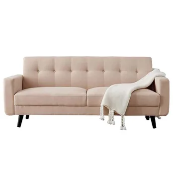 

79'' Width Fashion Elegant Sofa Mid-Century Modern Style Soild Couch High Density Foam Solid Wood Legs Living Room Furniture