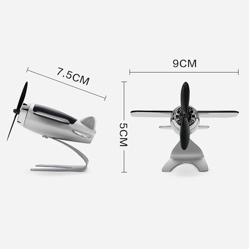 Приборная панель автомобиля Солнечный самолет модель освежитель воздуха украшение креативное моделирование ароматерапия самолет СПЛАВ украшение интерьера