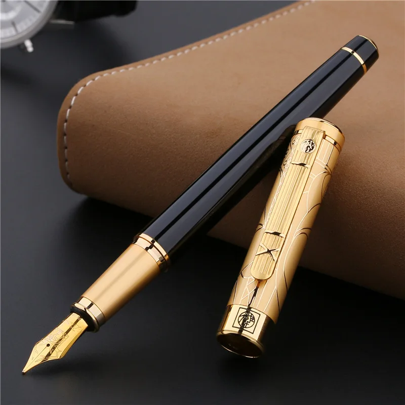 Picasso 902 Gentleman Series Calligraphy Fountain Pen Fude Pen Bent Nib Golden Trim Noble Writing Pen with Gift Pen dvotinst newborn photography props baby boy painter gentleman outfits hat with color plate fotografia studio shoots photo props