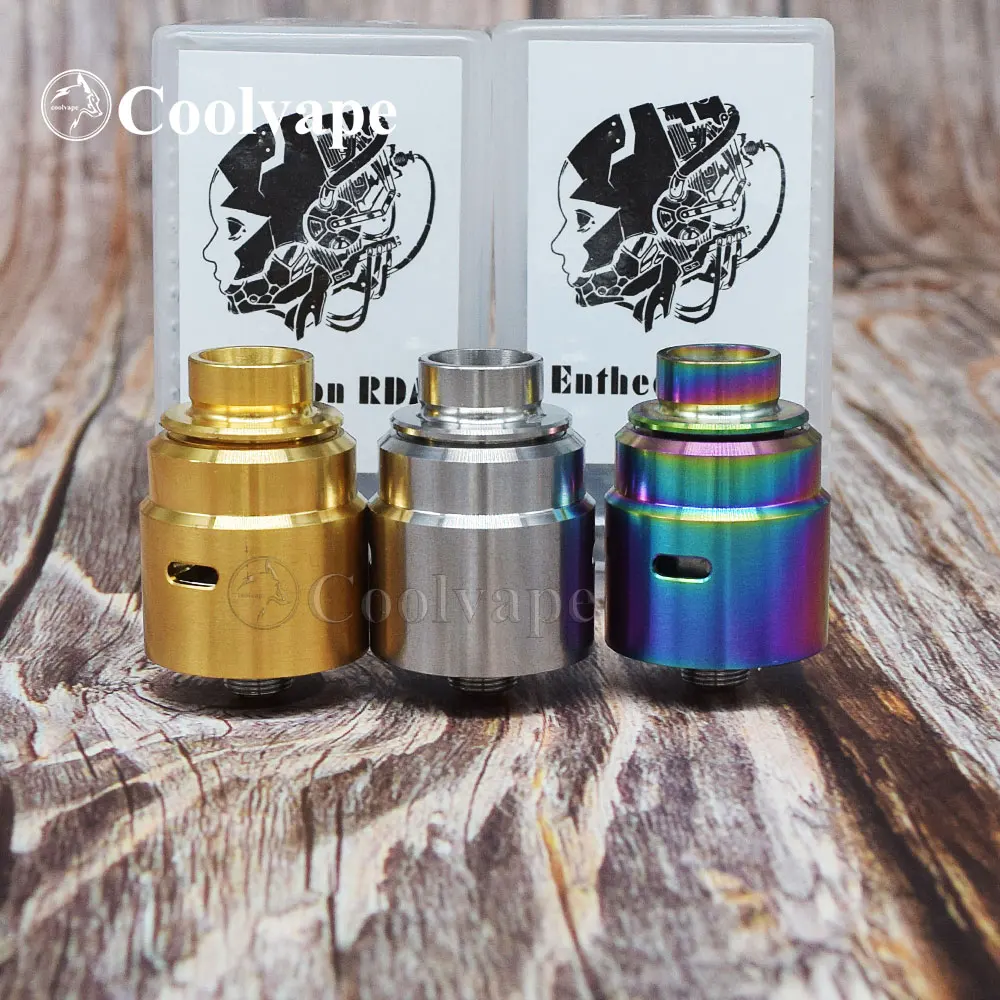 

coolvape Hadaly Entheon RDA Single Coils 22mm Tank 316 stainless steel Atomizer for 510 thread mechanical Box Mod