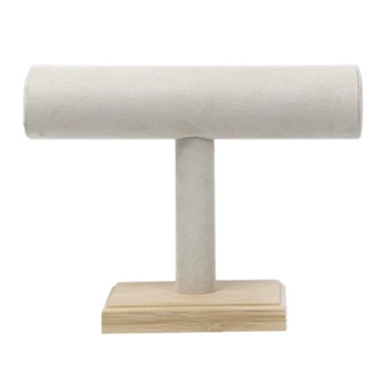 

T-Shaped Wooden Base Necklace Bracelet Jewelry Display Rack Watch Jewelry Storage Rack Display Prop Jewelry Rack