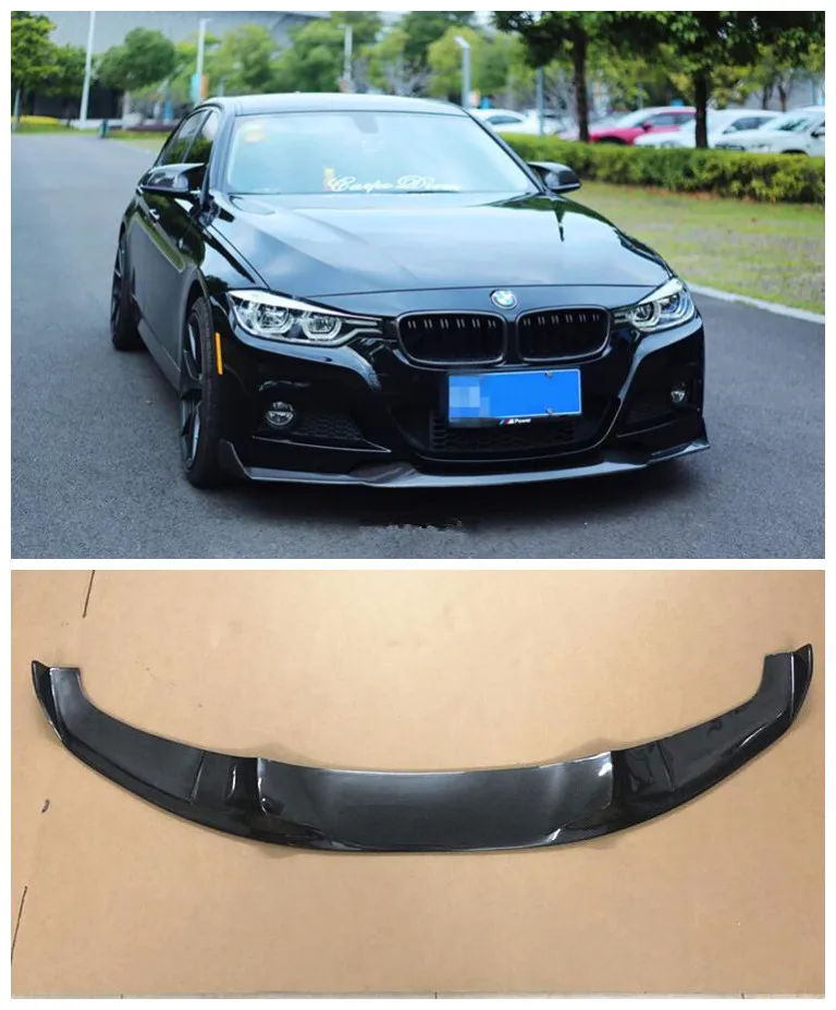 Carbon Fiber Car Bumper Front Lip Protector Fits For BMW F30/F35 320 330 LIMT/MP 2013 2014 2015 2016 2017 2018 2019 | Автомобили и