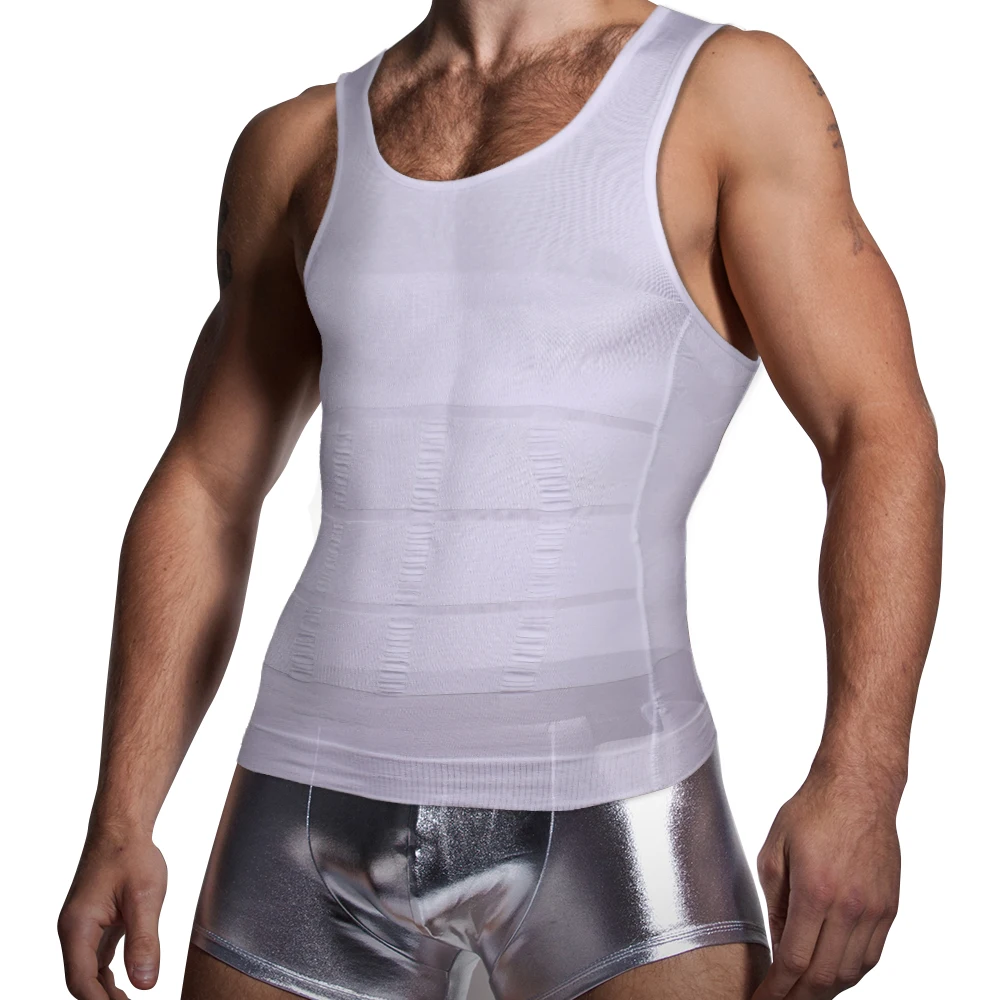

Men's Chest Compression Tank Top Slimming Body Shaper Vest Shirts Abs Abdomen Slim Undershirts Gym Weight Loss Workout Clothing